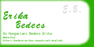 erika bedecs business card